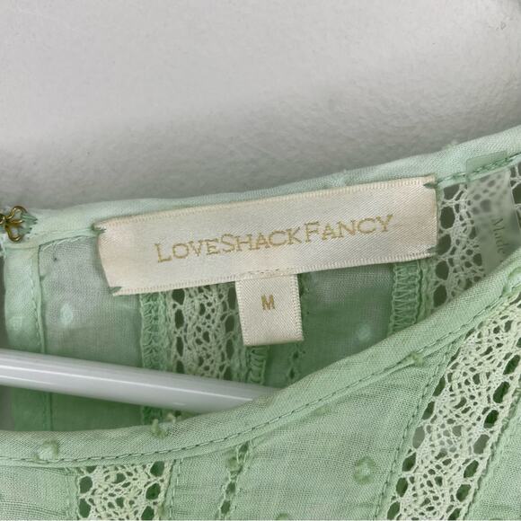 LoveShackFancy Natasha Dress in Jade Mist Hand Dye Size M - Picture 11 of 14